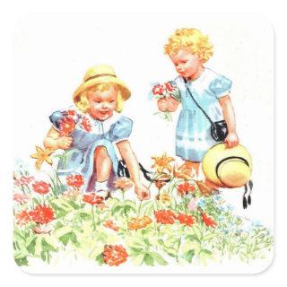Jane and Sally Stickers 1960s Nostalgia