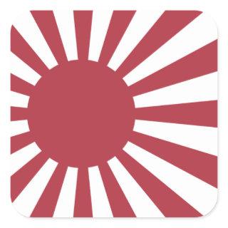 Japan Imperial Rising Sun Flag, Edo to WW2 Square Sticker