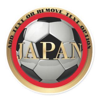 Japan Soccer Ball Sports Classic Round Sticker