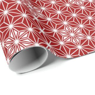 Japanese Asanoha or Star Pattern, dark red