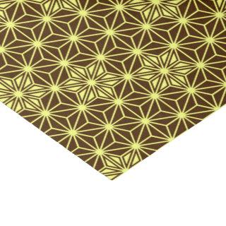 Japanese Asanoha pattern - brown and yellow Tissue Paper
