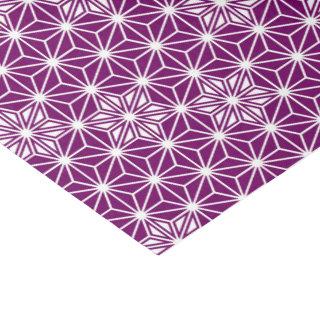Japanese Asanoha pattern - eggplant purple Tissue Paper