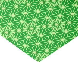 Japanese Asanoha pattern - emerald green Tissue Paper