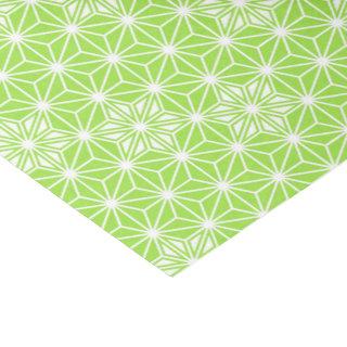 Japanese Asanoha pattern - light lime green Tissue Paper