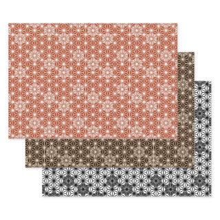 Japanese Asanoha pattern, Neutrals  Sheets
