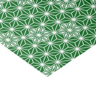 Japanese Asanoha pattern - pine green Tissue Paper