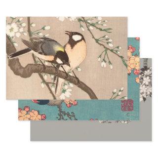 Japanese Asian Bird Chickadee Songbird  Sheets