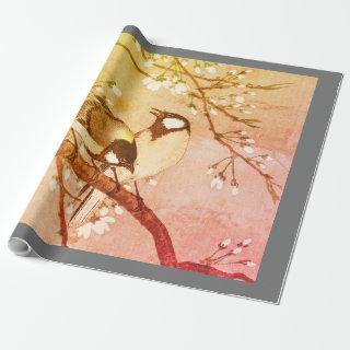 JAPANESE BIRDS ON CHERRY BLOSSOM