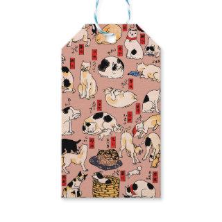 japanese cats Ukiyo-e Funny kitty Gift Tags