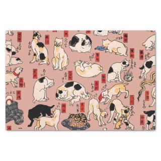 japanese cats Ukiyo-e Funny kitty Tissue Paper