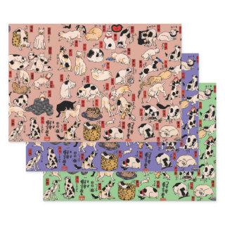 japanese cats Ukiyo-e Funny kitty  Sheets