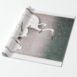 JAPANESE CRANES IN SNOW