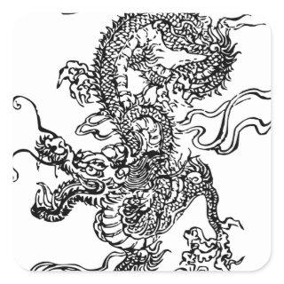 Japanese Dragon - In the Chinese Style Square Sticker