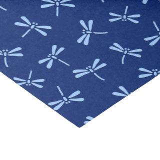 Japanese Dragonfly Pattern, Cobalt and Sky Blue Tissue Paper