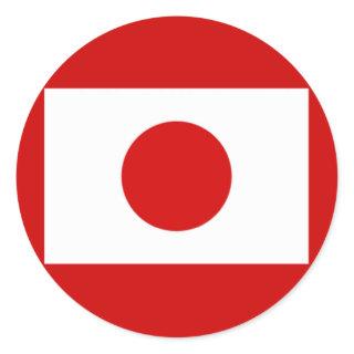 Japanese Flag Classic Round Sticker