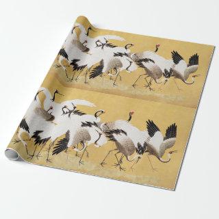 Japanese Flock Cranes Vintage Bird Rich Classic