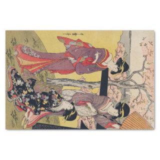 JAPANESE LADIES WITH CHERRY BLOSSOM Tissue Paper