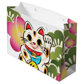 Japanese maneki Neko Sakura Gift Bag