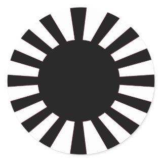 Japanese Rising Sun Flag Classic Round Sticker