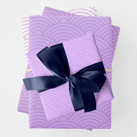 Japanese Seigaiha Wave | Liliac Purple  Sheets