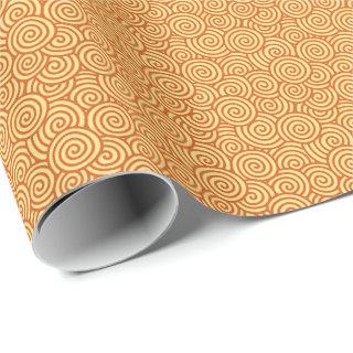 Japanese swirl pattern - mandarin & light orange