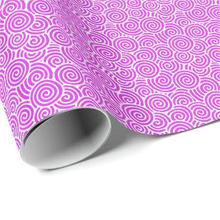 Japanese swirl pattern - orchid and white
