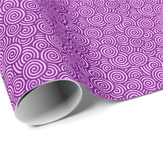 Japanese swirl pattern - orchid pink and purple