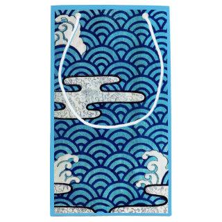Japanese Traditional Wave Pattern Small Gift Bag