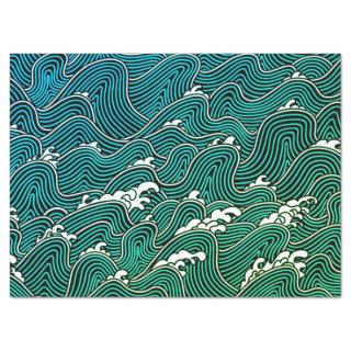 JAPANESE WAVE PATTERN Tissue Paper
