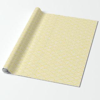 Japanese Waves, Golden Yellow on White