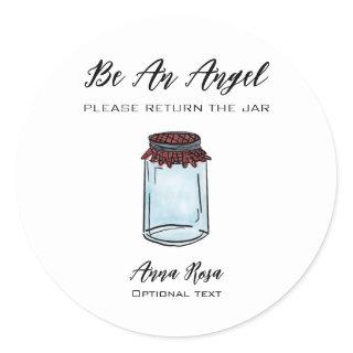 *~* Jar AP30 Whimsical Return jar Canning Mason  Classic Round Sticker
