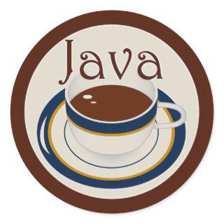 Java Classic Round Sticker