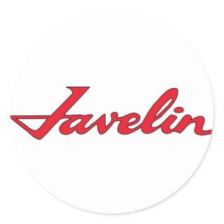 Javelin Emblem Classic Round Sticker