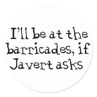 Javert Les Miserables Classic Round Sticker