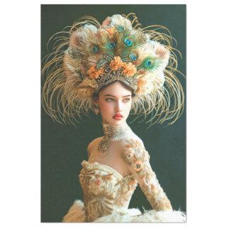 Jazz Age Flapper with Grace Decoupage  Tissue Paper