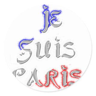 Je Suis Paris Art Print Classic Round Sticker