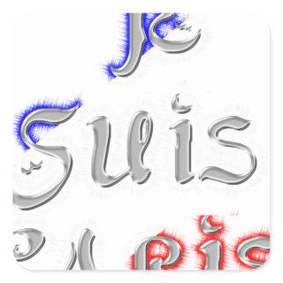 Je Suis Paris Art Print Square Sticker