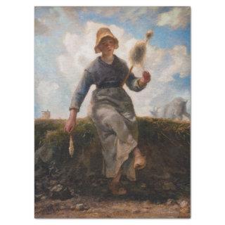 Jean-Francois Millet - The Spinner Girl Tissue Paper