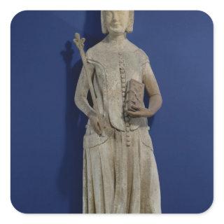 Jeanne de Bourbon  1365-80 Square Sticker