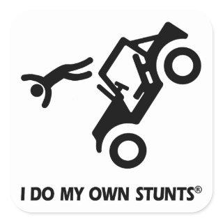 Jeep My Own Stunts Square Sticker
