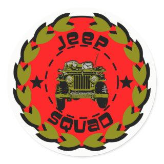 Jeep squad classic round sticker