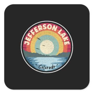 Jefferson Lake Colorado Colorful Scene Square Sticker