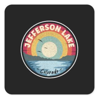 Jefferson Lake Colorado Colorful Scene Square Sticker