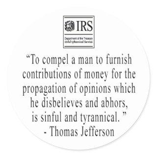 Jefferson Quote sticker