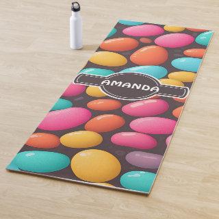 Jelly bean Mosaic Colorful Personalized Pattern Yoga Mat