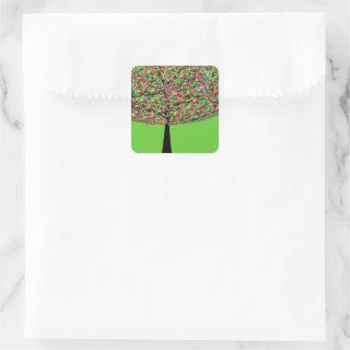 Jelly Bean Tree Square Sticker