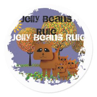 Jelly Beans Rule Classic Round Sticker