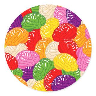 Jelly Brains Classic Round Sticker