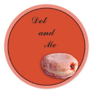Jelly Filled Donut Classic Round Sticker
