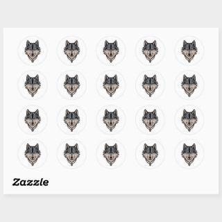 Jerry Garcia wolf  Classic Round Sticker